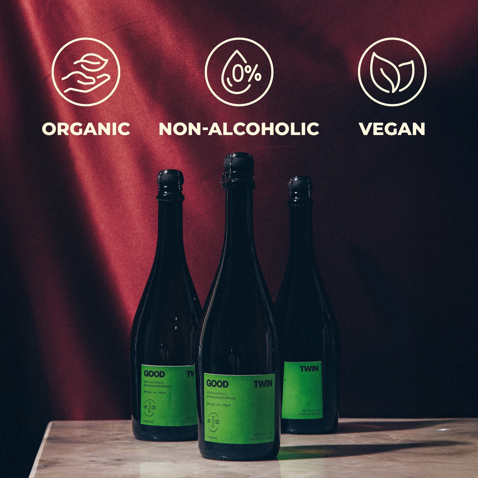 Sparkling Blanc — organic, non-alcoholic, vegan