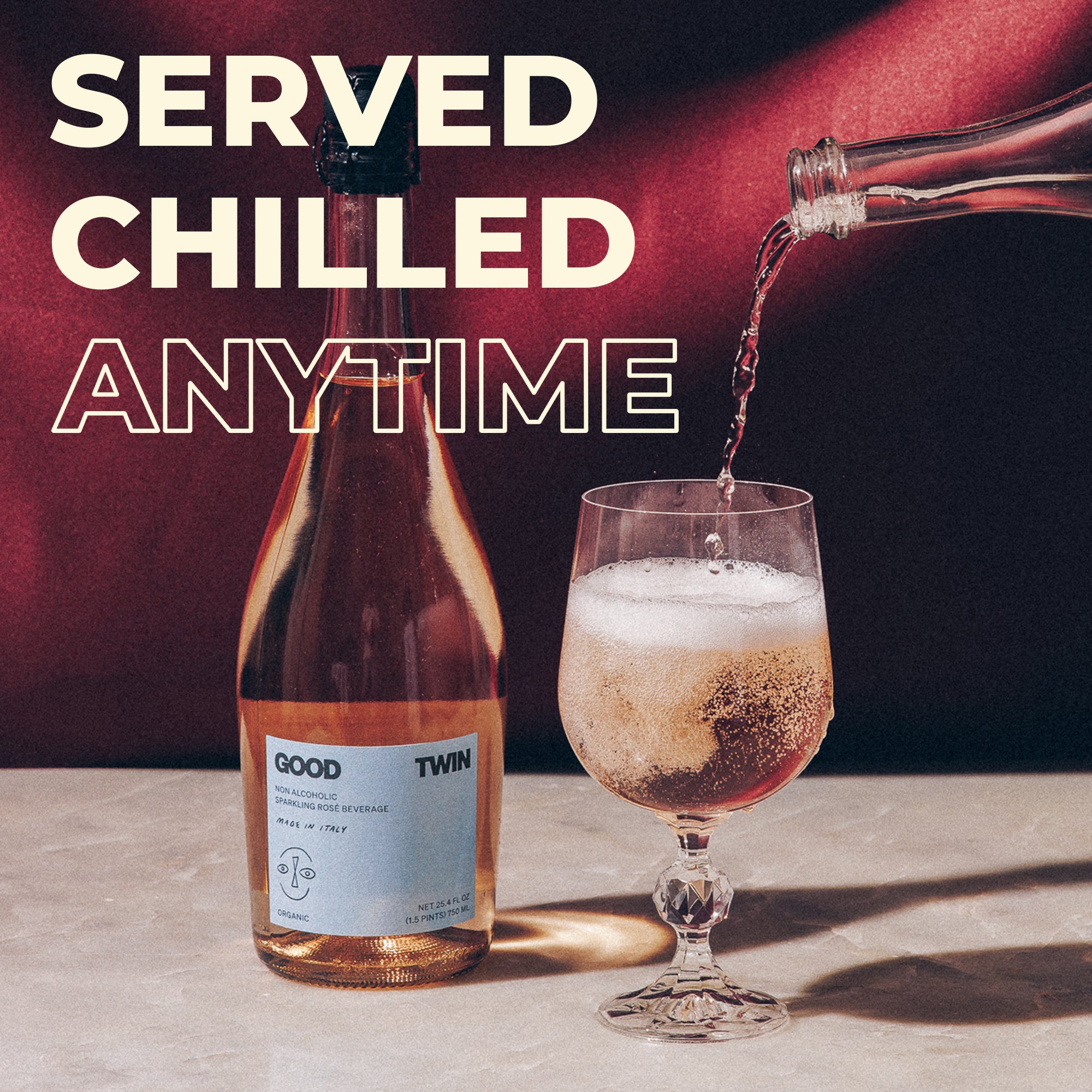 Good Twin Sparkling Rosé Non-Alc