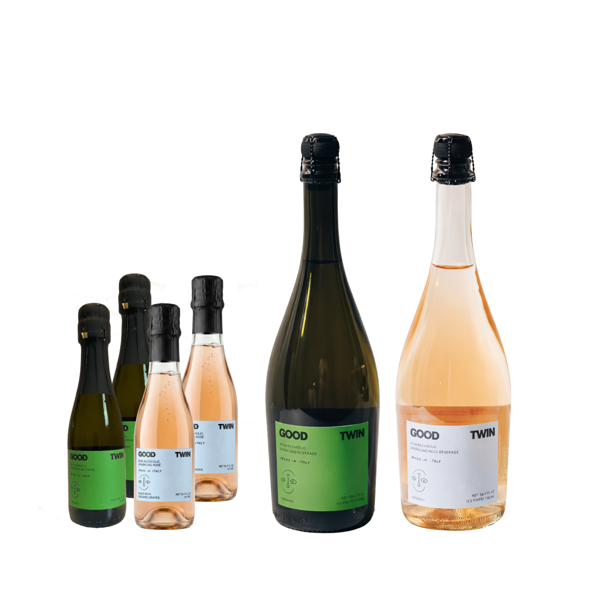 Twin Tastes Bundle — Blanc and Rosé, 750ml bottles and 187ml minis